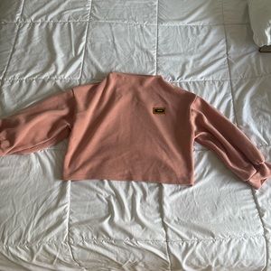 Puffy sleeved old pink sweater